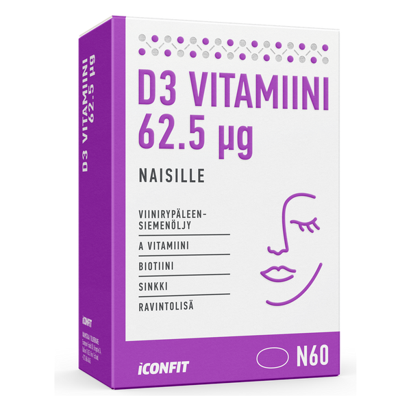 ICONFIT Witamina D3 dla kobiet 2500 IU (60 kapsułek)