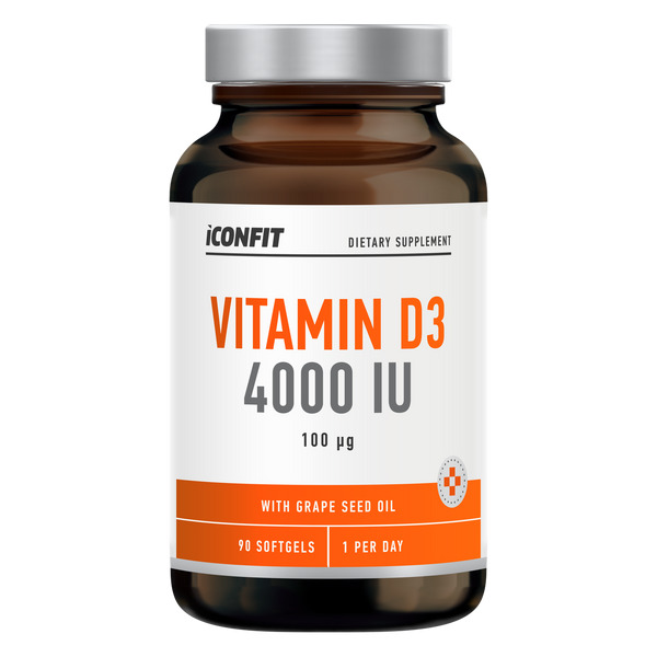 ICONFIT Vitamin D3 4000 IU (100 µg, 90 Capsules)