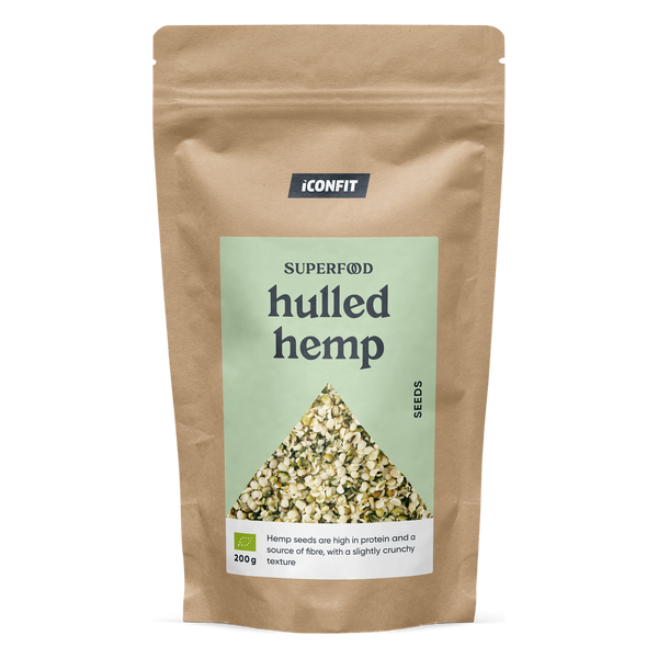 ICONFIT Økologiske afskallede hampefrø (200 g)